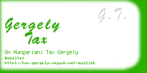 gergely tax business card